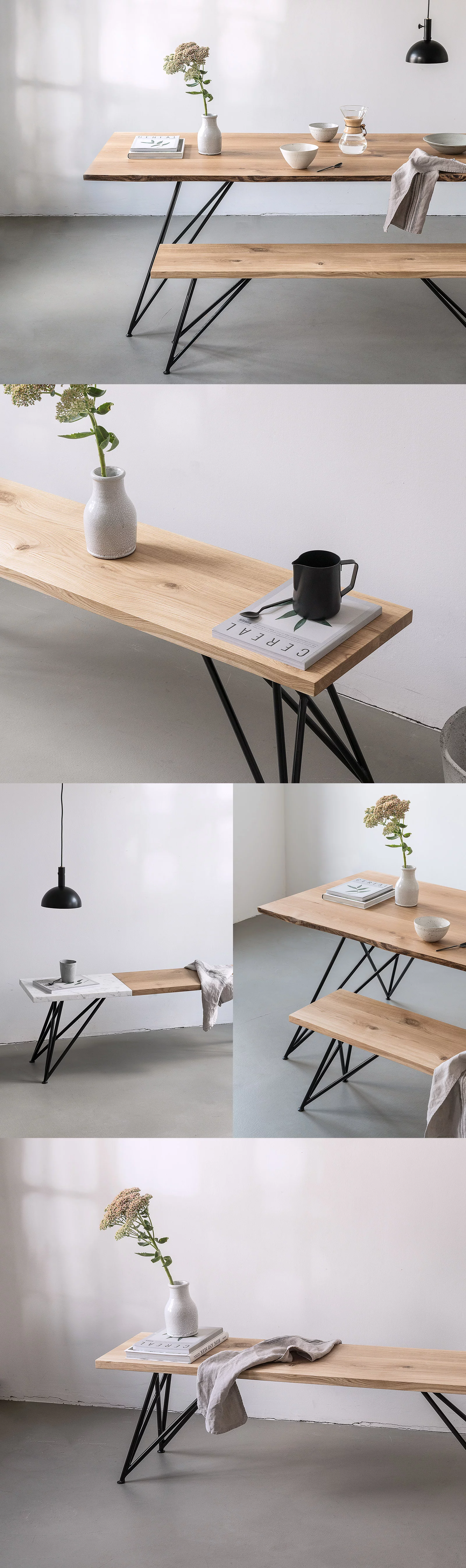 スツール Slim bench clear The Essex Group | Otto Low Bench with Upholstered Seat Pad